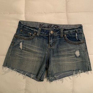 Vanilla Star Cut Off Denim Shorts